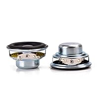 2pieces 40mm Mini Audio Speaker 16 Core 4Ohm 5W Full Range Waterproof Home Theater Speaker Black and Silver