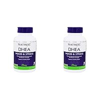 Natrol DHEA Mood and Stress, 25mg, Tablets (Pack of 2)