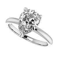 Moissanite Solitaire Engagement Ring for Women, Women's Engagement Rings Moissanite Promise Rings 3 CT Colorless VVS1 Clarity Wedding ring 925 Sterling Silver with 18K Gold