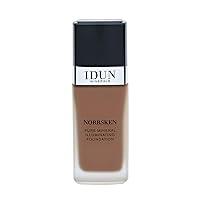 Liquid Norrsken Foundation - Silky Smooth Coverage - Luminous, Dewy Finish for Dry and Dull Skin - Water Resistant and Vegan Makeup - 223 Ingeborg - Warm Medium Brown - 1.01 oz