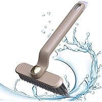 My Orders Multi-Function Rotating Crevice Cleaning Brush, 2024 New Hard Bristle Crevice Gap Cleaning Brush, 360 Degree No Dead Corners Household Cleaning Tools for Door Window Kitchen Bathroom (Brown)