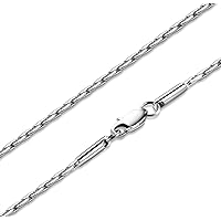 Mens Womens Surgical Stainless Steel Thin Chain Necklace 2mm,18-30 Inches