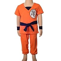 Lito Angels Toddler Little Boys Anime Cosplay Costume Clothing Set Dress Up Size 2T to 8, Orange