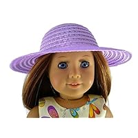 Lavender Straw Hat Made to fit 18 inch Dolls