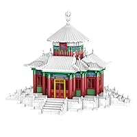 Snow Wanchun Pavilion Building Blocks Set (3973Pcs) Chinese Architecture Educational Toys Micro Bricks for Kids Adults