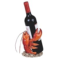 ICE ARMOR Lobster Decorative Wine Bottle Holder, Wine Rest Statue, Home Decor Wine Display Table Centerpiece for Tabletops and Counters, Wine Lovers Gift