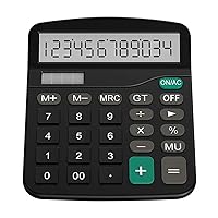 Finance Calculator Plastic Solar Computer Business Finance Office Calculator 12-Bit Desktop