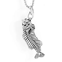 Stainless Steel Necklace Foreign Trade Jewelry Vintage Personality Fish Bone Pendant
