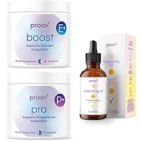 Proov Balancing Oil (Lemon) Plus Pro and Boost Supplements | Support Your Body's Natural Progesterone Production and Natural Estrogen Balance