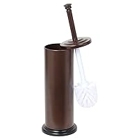 Home Basics Toilet Brush with Holder, Bronze (Single Pack)