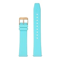Arbon Premium Silicone Watch Bands - Quick Release - Soft Rubber - Waterproof - Interchangable Replacement Bands - Premium Assorted Colors (20 MM, Blue/Rose Gold)