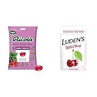 Ricola Berry Medley Throat Drops, 45 Count & Luden's Wild Cherry Sore Throat Drops, 30 Count