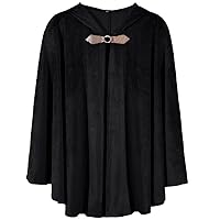 Medieval cloak Men with Hood Renaissance Hooded Cape Costume Viking Steampunk Hobbit for Women Short Velvet Capelet