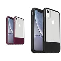 OtterBox Statement Series Case for iPhone XR - Lucent Magenta (Clear/Boysenberry/Orchid) Statement Series Case for iPhone XR - Lucent Black (Clear/Black)