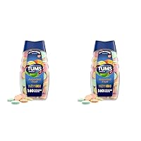 TUMS Ultra Strength Antacid Tablets for Chewable Heartburn Relief and Acid Indigestion Relief, Assorted Fruit - 160 Count (Pack of 2)