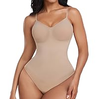 EUYZOU Bodysuit for Women Tummy Control Shapewear Seamless Thong Sculpting Body Shaper