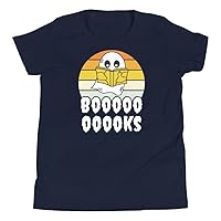 Boooks Kids DIY Halloween Ghost Costume Reading Books Youth Short Sleeve T-Shirt