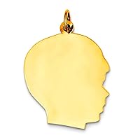 14K Yellow Gold Head Charm