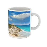 Coffee Mug Tulum Mayan City Ruins in Riviera Maya at the 11 Oz Ceramic Tea Cup Mugs Best Gift Or Souvenir For Family Friends Coworkers