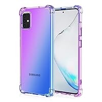 Case for Galaxy A53 5G,Galaxy A53 5G Case,Gradient Anti-Shock Bumper Slim TPU Case with Four Reinforced Corners Airbag Phone Case for Samsung Galaxy A53 5G (Purple/Blue)