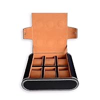6 Slot Watch Box Organizer Wristwatch Box Organizer Leather Mini Travel Snap Case Collector Storage Jewellery Box Storage