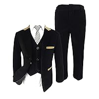 Boys' Velvet Three-Piece Tuxedos Suit Single Breasted Button,Wedding Dinner Performance Party