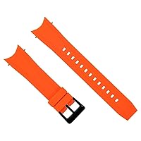 Ewatchparts 23MM ECODRIVE PROMASTER BAND COMPATIBLE WITH CITIZEN BN0085 BJ2110 BJ2115 ORANGE BLACK BUCKLE