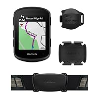 Garmin Edge 540 Bundle, Compact GPS Cycling Computer with Button Controls, Targeted Adaptive Coaching and More – Bundle Includes Speed Sensor, Cadence Sensor and HRM-Dual