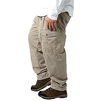 Outdoor products Men's Cargo Pants, Large Sizes, Long Pants, Easy Pants, Solid Color, Mesh Lining, Work Wear, Loose, Wide, biege, 4L