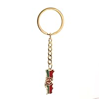 Stainless Steel Portugal Map Flag Jewelry Portuguese PRT Keychain