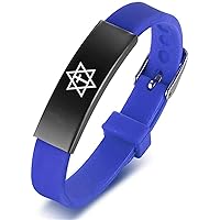 Religious Jewish Jewelry for Adults Teens Cross Star of David Protection Symbol Bracelet Judaism Magen Start Amulets Wristband for Baptism Christening Gifts
