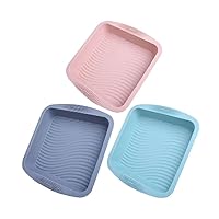 （3pcs） Square silicone cake pan wavy toast toast baking pan easy to clean high temperature resistant oven silicone cake mold