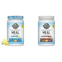 Garden of Life Vegan Protein Powder Raw Organic Meal Replacement Shakes Bundle - Vanilla and Vanilla Chai, 28 Servings Each