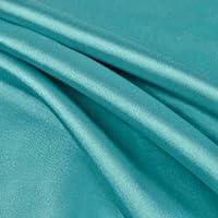 Payton Aqua Faux Silk Minimal Stretch Charmeuse Satin Fabric by The Yard - 10017