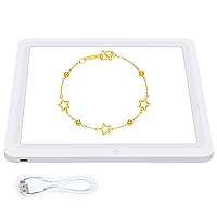 PULUZ 29cm Photography Shadowless Light Panel Ultra Bright LED Fill Light Background Panel Touch Bottom Light Photo Box Light with USB-C Power Suitable for Jewelry Cosmetic Handicraft Shooting