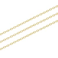 Adabele 16.4 Feet (5 Meters) Premium Tarnish Resistant 1.5mm Diamond Cut Jewelry Making Cable Chain Gold Plated Brass BK5-F2