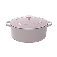 Cuisinart Chef's Classic Enameled Cast Iron 7-Quart Round Covered Casserole, Grey/Lilac