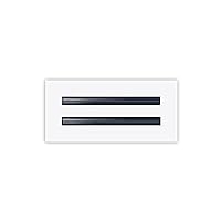 10x4 Modern AC Vent Cover - Decorative White Air Vent - Standard Linear Slot Diffuser - Register Grille for Ceiling, Walls & Floors - Texas Buildmart