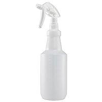 Winco 28 Ounce Professional Spray Bottle with Adjustable Nozzle, White