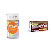 OLLY Beat Bloat Capsules for Women Digestive Support, 25 Count & GoodSense Extra Strength Pain Relief Acetaminophen Caplets, 500mg, 50 Count