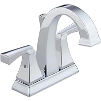 Delta Faucet Dryden Centerset Bathroom Faucet Chrome, Bathroom Sink Faucet, Diamond Seal Technology, Metal Drain Assembly, Chrome 2551-MPU-DST