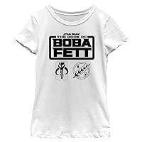 STAR WARS Kids Book of Boba Fett Logo Symbols Stack Girls Standard T-Shirt