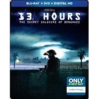 13 Hours: The Secret Soldiers of Benghazi Steelbook with Bonus Content (Blu Ray + DVD + Digital HD) 13 Hours: The Secret Soldiers of Benghazi Steelbook with Bonus Content (Blu Ray + DVD + Digital HD) Blu-ray DVD