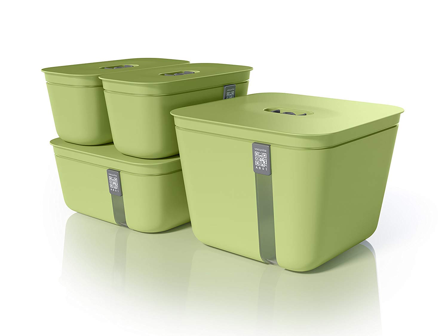 Vacuvita Premium Vacuum Containers Complete Set - Green