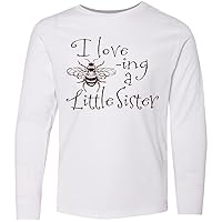inktastic I Love Bee-ing a Little Sister Youth Long Sleeve T-Shirt