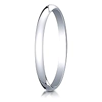 Platinum 2.0mm Traditional Dome Oval Ring