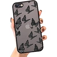 LLZ.COQUE Compatible with iPhone 7 Plus,iPhone 8 Plus Case Cute Matte Love  Hearts Pattern Designed Bumper for Teen Girls Women Soft Liquid Silicone