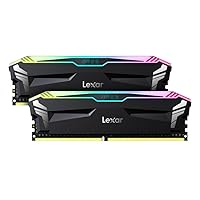 Lexar 32GB (2x16GB) ARES RGB DDR4 RAM 3600MT/s CL18 Desktop Memory, Compatible with Intel XMP 2.0 and AMD Ryzen, Black (LD4BU016G-R3600GDLA)