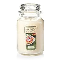 Yankee Candle Christmas Cookie Scented, Classic 22oz Large Jar Single Wick Candle, Over 110 Hours of Burn Time | Holiday Gifts for All