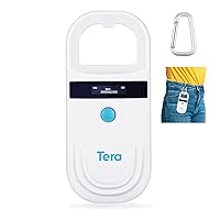 Tera Pet Microchip Reader Scanner with D-Ring RFID Portable Animal Chip ID Scanner with OLED Display Screen Rechargeable Data Storage Tag Scanner EMID FDX-B(ISO11784/85) for Dog Animal Management W80